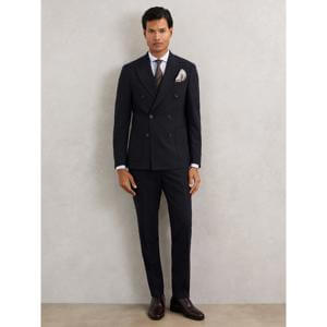 REISS Belmont Double-Breasted Suit Jacket Tailored-Fit with Wool